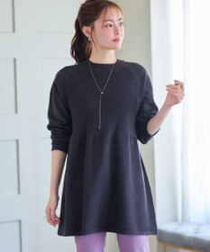 Tiaclasse 【新色追加・洗える】ミドルリブニットチュニック