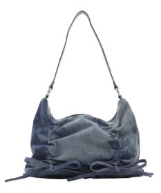 WEGO ギャザーリボンハーフムーンバッグ