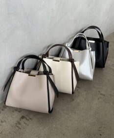 組曲 ノットデザインMINI バッグ ライトグレー系