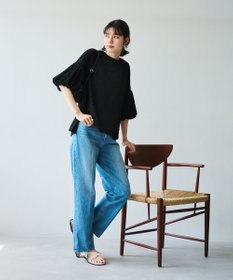 #Newans 【金子綾さんインスタライブご紹介アイテム】【洗える/セットアップ可能】ふくれジャガード パフスリーブブラウス