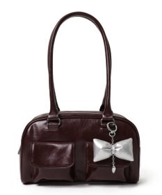 WEGO チャーム付きボストンバッグ