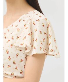 earth music&ecology フロントギャザーフラワーワンピース