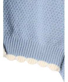 earth music&ecology フリルカラーカーディガン