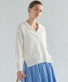 23区 【先行予約】コットンギマ スキッパー ニット