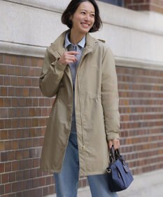 J.PRESS LADIES S 【2way】スパンライクナイロンタッサー フーデッド コート
