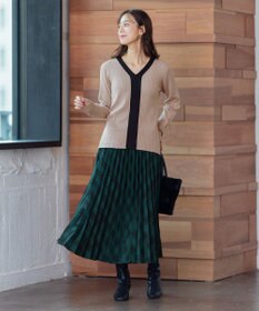 ANY 【洗える】Vネック リブニット