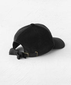 TOCCA 【防臭・吸水速乾・UVカット・サイズ調整可・リボン取り外し可】VELVET LOGOCAP キャップ