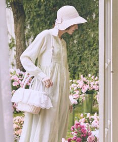 Maison de FLEUR 【2Way】レースフリルメイズ2Wayカゴバッグ