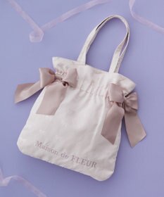Maison de FLEUR リボンジャカードダブルリボントートバッグ
