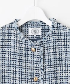 J.PRESS LADIES ファニーツイード ノーカラー ジャケット