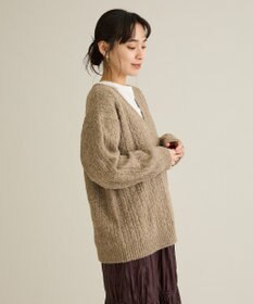 CRAFT STANDARD BOUTIQUE 起毛ケーブルVニットネックニットプルオーバー