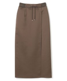 uncrave 【洗濯機洗い可】サテン ドロストスカート（uncrave WHITE）