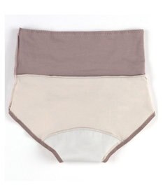 une nana cool 綿ベア天竺 カラーブロッキング おなかすっぽりサニタリーショーツ