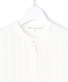 23区 【先行予約】ドビーストライプ バックタック フレアブラウス