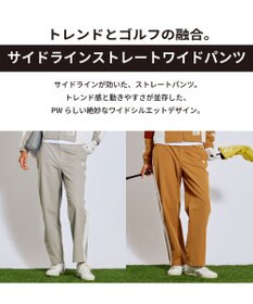 PW CIRCULUS 【WOMEN】サイドラインストレートワイドパンツ ゴルフウェア レディース