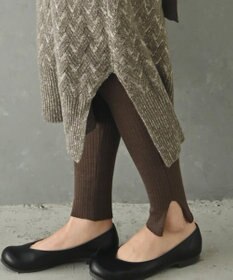 AND WOOL 〈高品質ウール〉〈洗えるニット〉〈暖かい着心地〉ウールレギンス