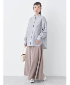 earth music&ecology スタンドフリルシャツ