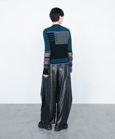 COQ CONCORD カラーブロックリブニット