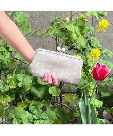 UNBILLION perche アクリル玉がま口長財布