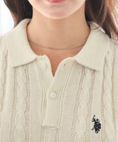 WEGO 別注USPOLO　ケーブルニットポロ