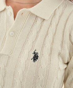 WEGO 別注USPOLO　ケーブルニットポロ