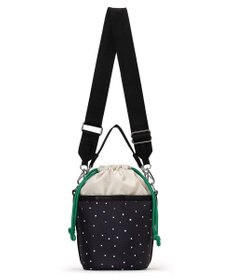 LeSportsac SM DRAWSTRING BUCKET/ブリスドットアイボリー/グリーンコード