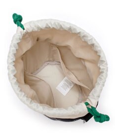 LeSportsac SM DRAWSTRING BUCKET/ブリスドットアイボリー/グリーンコード