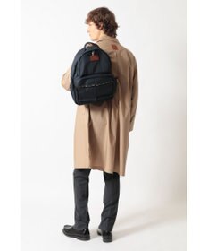 DAKS 軽量ナイロン×レザー ハウスチェックディテール PC収納バックパック
