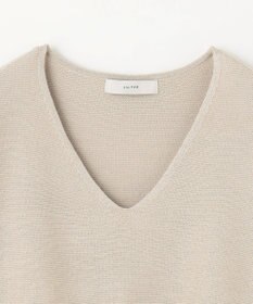 ANY 【洗濯機可】Ｖネックラメガーターニット