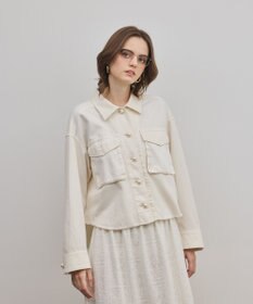 GRACE CONTINENTAL パール釦ピグメントシャツ