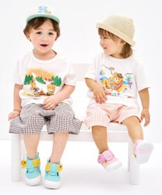 MIKI HOUSE HOT BISCUITS 【44-48cm】 麦わら風 くまみみ ハット