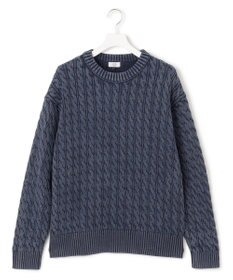 J.PRESS YORK STREET 【UNISEX】ピグメントコットン ケーブルニット