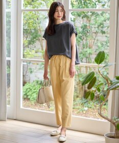 ANY 【手洗い可】ヨーロピアンリネンツイストスリーブブラウス