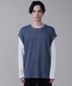 WEGO フェイクレイヤードベストT（LS）