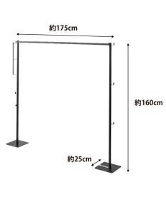 tower 折り畳み室内物干し タワー ブラック
