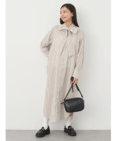 earth music&ecology ボウタイシャツワンピース