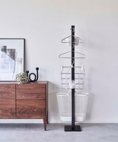 tower 折り畳み室内物干し タワー ブラック