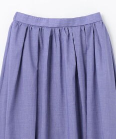 ANY L 【ウエストゴム】シャンブレーライクフレアスカート