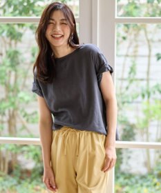 ANY 【手洗い可】ヨーロピアンリネンツイストスリーブブラウス