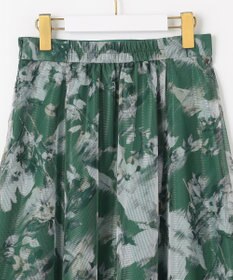 ANY SIS 【WEB・一部店舗限定】ハッチングフラワープリント スカート