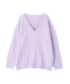 CRAFT STANDARD BOUTIQUE 起毛ケーブルVニットネックニットプルオーバー