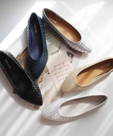 Pointer 本革編み込みパンプス