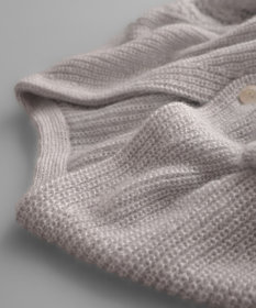 muuc 〈高品質シルク＆アンゴラモヘア〉模様編み ボリューム袖 カーディガン