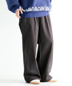 CRAFT STANDARD BOUTIQUE 刺繍入ツイルパンツ