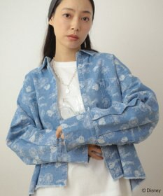 Green Parks ミッキー＆フレンズ／花柄デニムシャツ