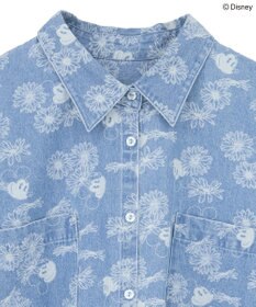 Green Parks ミッキー＆フレンズ／花柄デニムシャツ