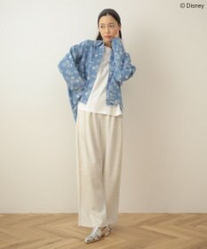 Green Parks ミッキー＆フレンズ／花柄デニムシャツ