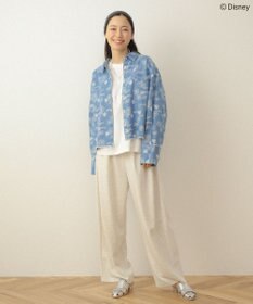 Green Parks ミッキー＆フレンズ／花柄デニムシャツ