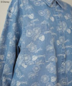 Green Parks ミッキー＆フレンズ／花柄デニムシャツ