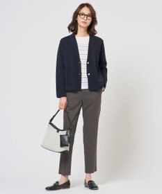 J.PRESS LADIES 【WEB限定カラーあり】セルロースリネンストレッチ テーパード パンツ